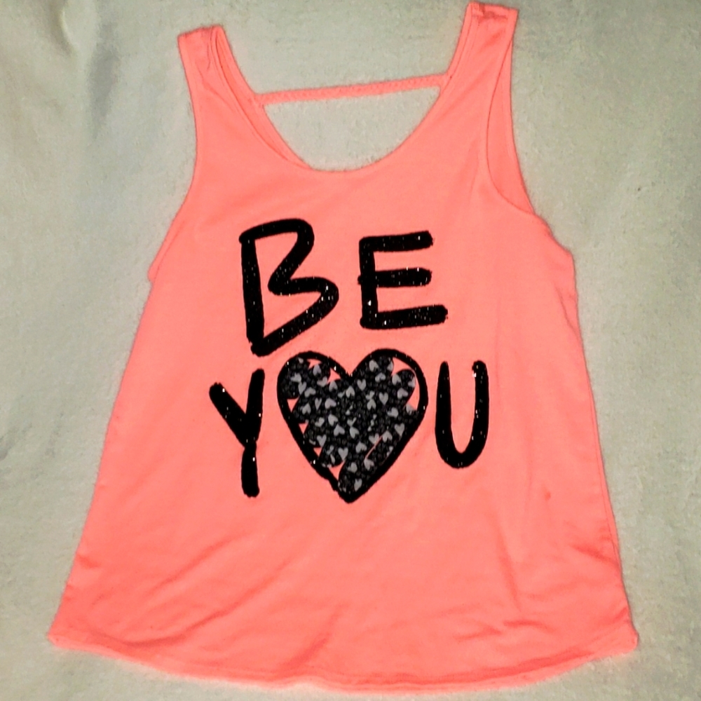 Justice sz 20 orange sleeveless